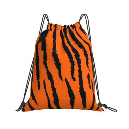 Tiger Print Drawstring Bag