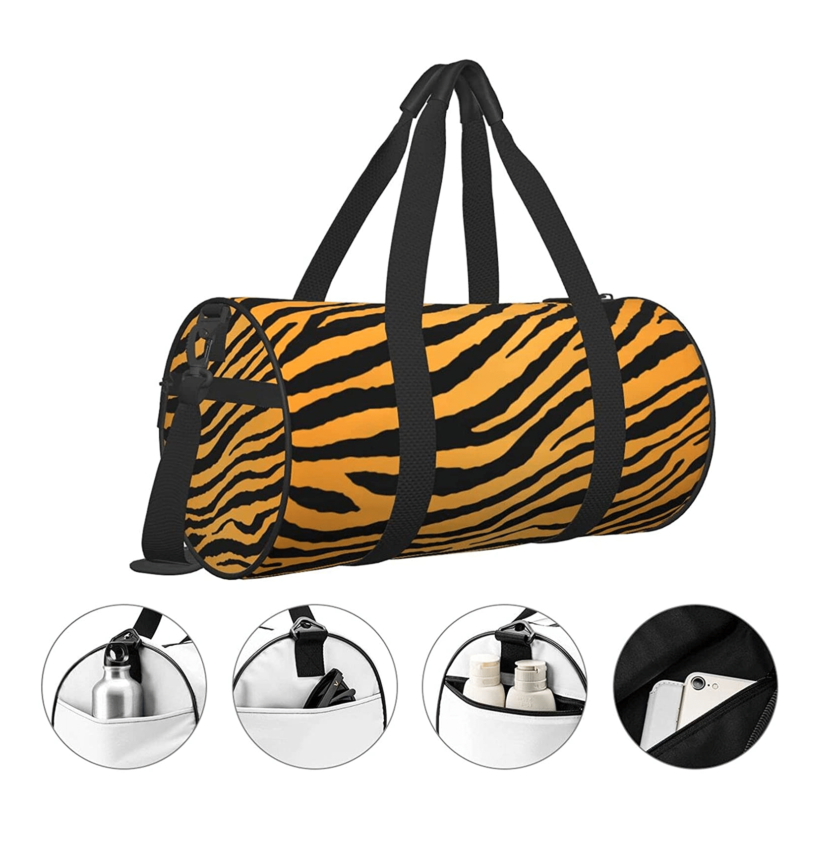 Tiger Designed Features Duffle Bag