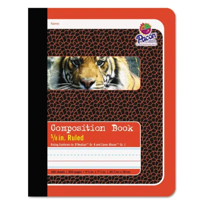 tiger themed composition notebook