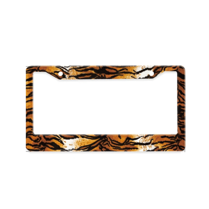 Tiger Print License Plate