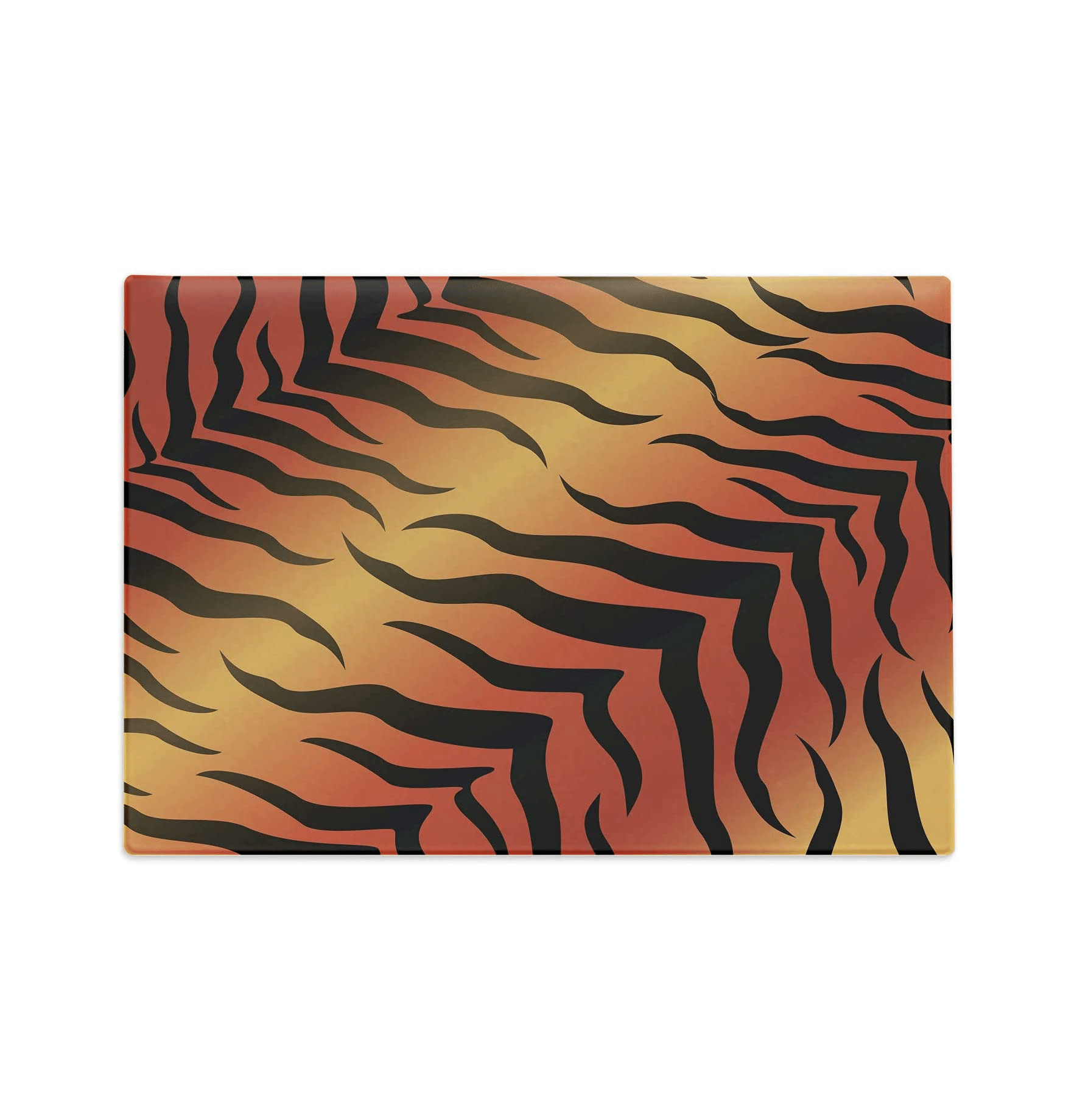 Tempered Tiger Print Cutting Board Glass