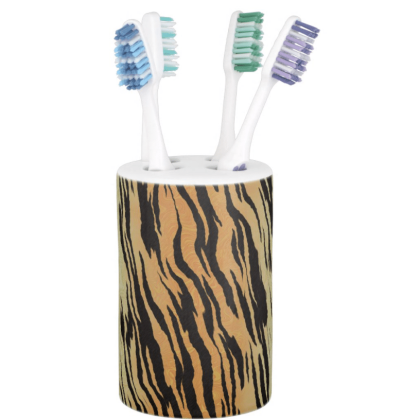Tiger Printed Toothbrush Holder