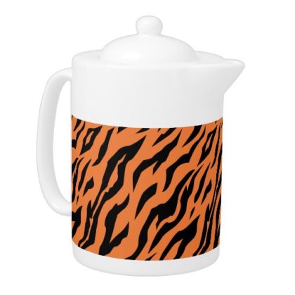 Tiger Print Pattern Teapot