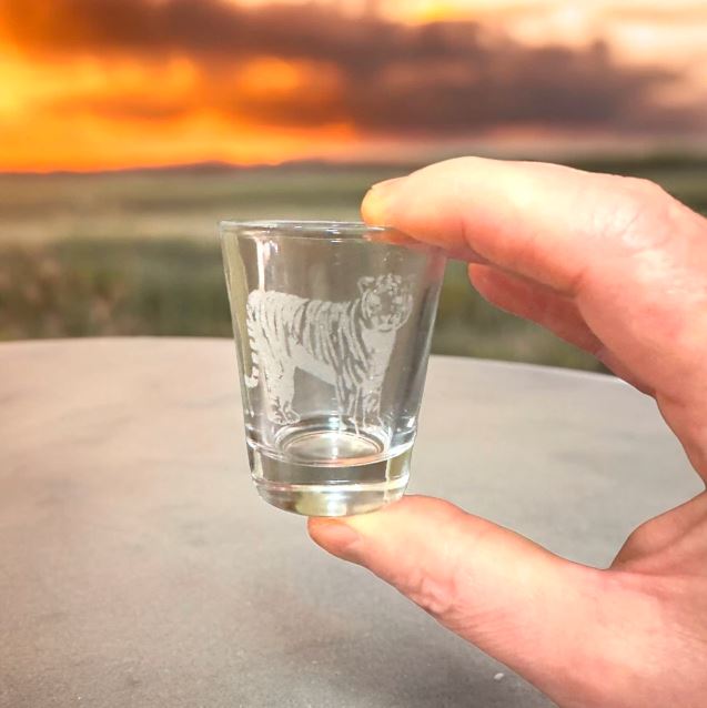 tiger shot glass