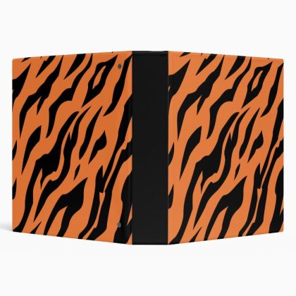 tiger pattern print 3 ring binder