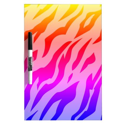 tiger pattern print dry erase board