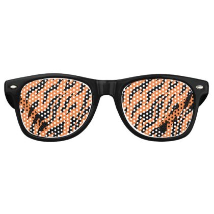 tiger pattern print retro sunglasses