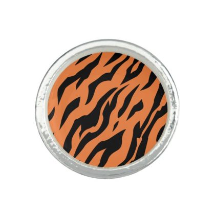 tiger pattern print ring