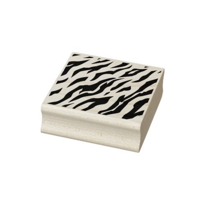 tiger pattern print rubber stamp