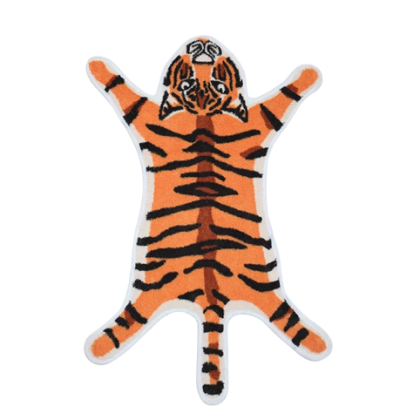 tiger shaped bath mat