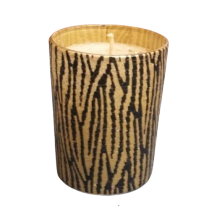 candle holder tiger pattern