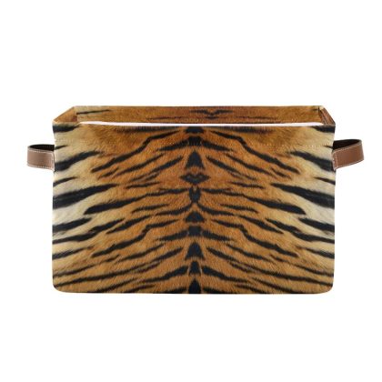 tiger pattern storage bin set