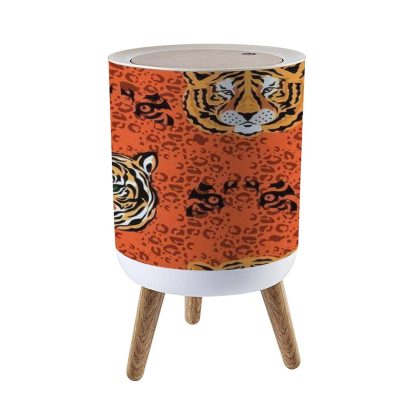 tiger trash can bin