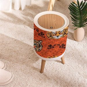 tiger trash can pattern