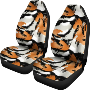 tiger print seat covers car