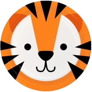 tiger party plates – 7" (8ct)