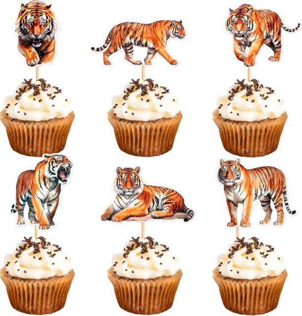 tiger cupcake toppers