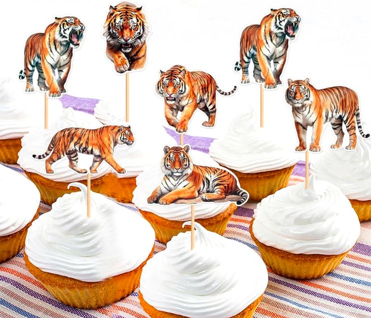 tiger cupcake toppers