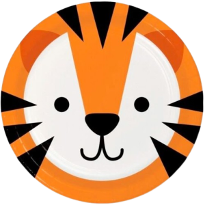 tiger party plates – 7" (8ct)
