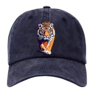 navy blue tiger print adjustable baseball cap