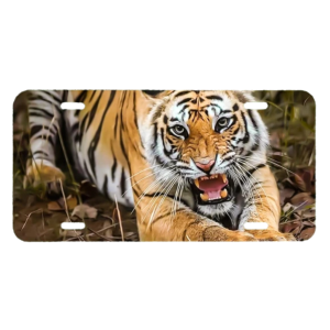 growling tiger license plate tag