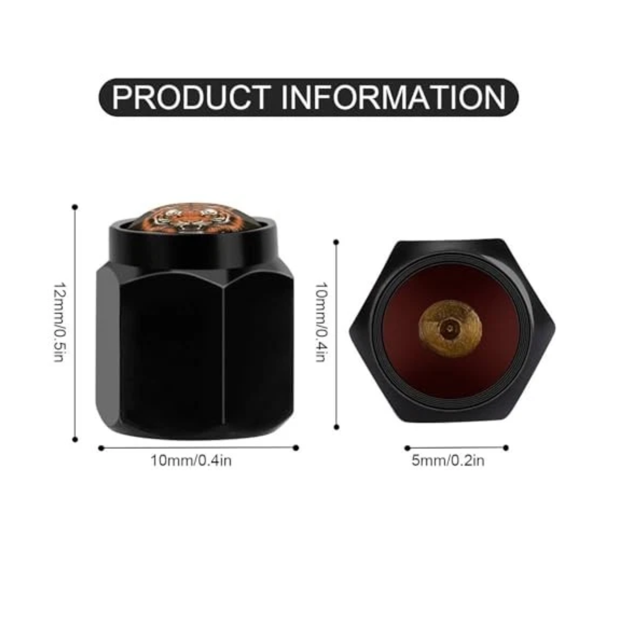 cool tiger tire valve stem caps