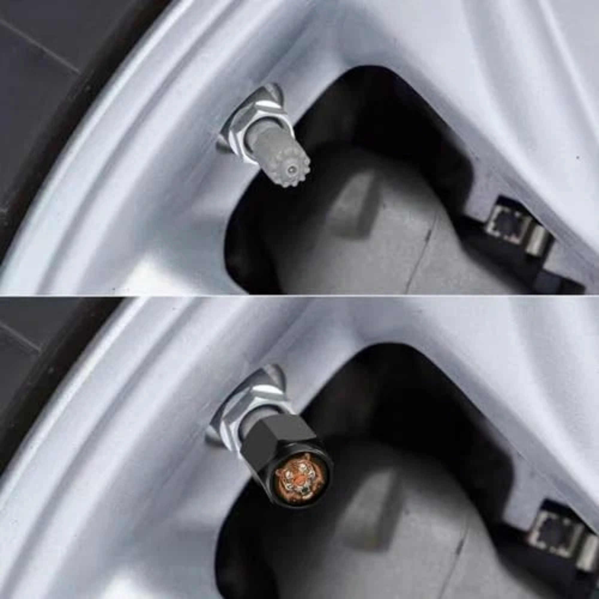 cool tiger tire valve stem caps