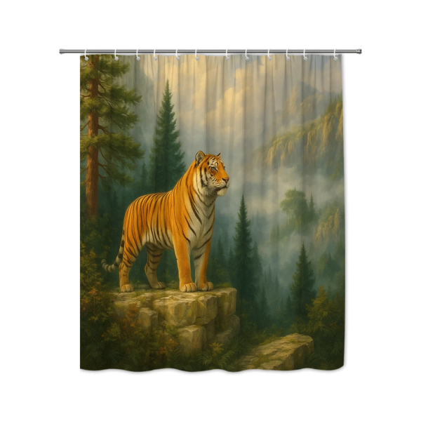 wildlife tiger shower curtain (70.8" w x 70.8" l)