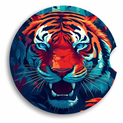 Tiger in Jungle Car Coasters (4 ct)