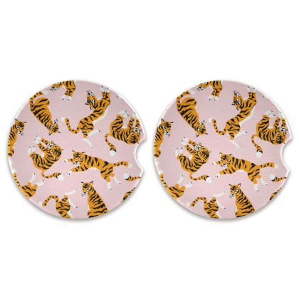Cute Tiger Car Coasters for Drinks