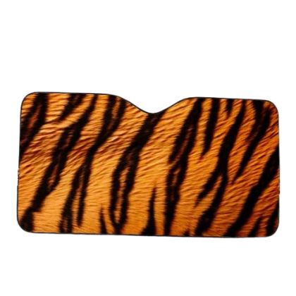 Big Light Tiger Skin Print Sun Visor Foldable