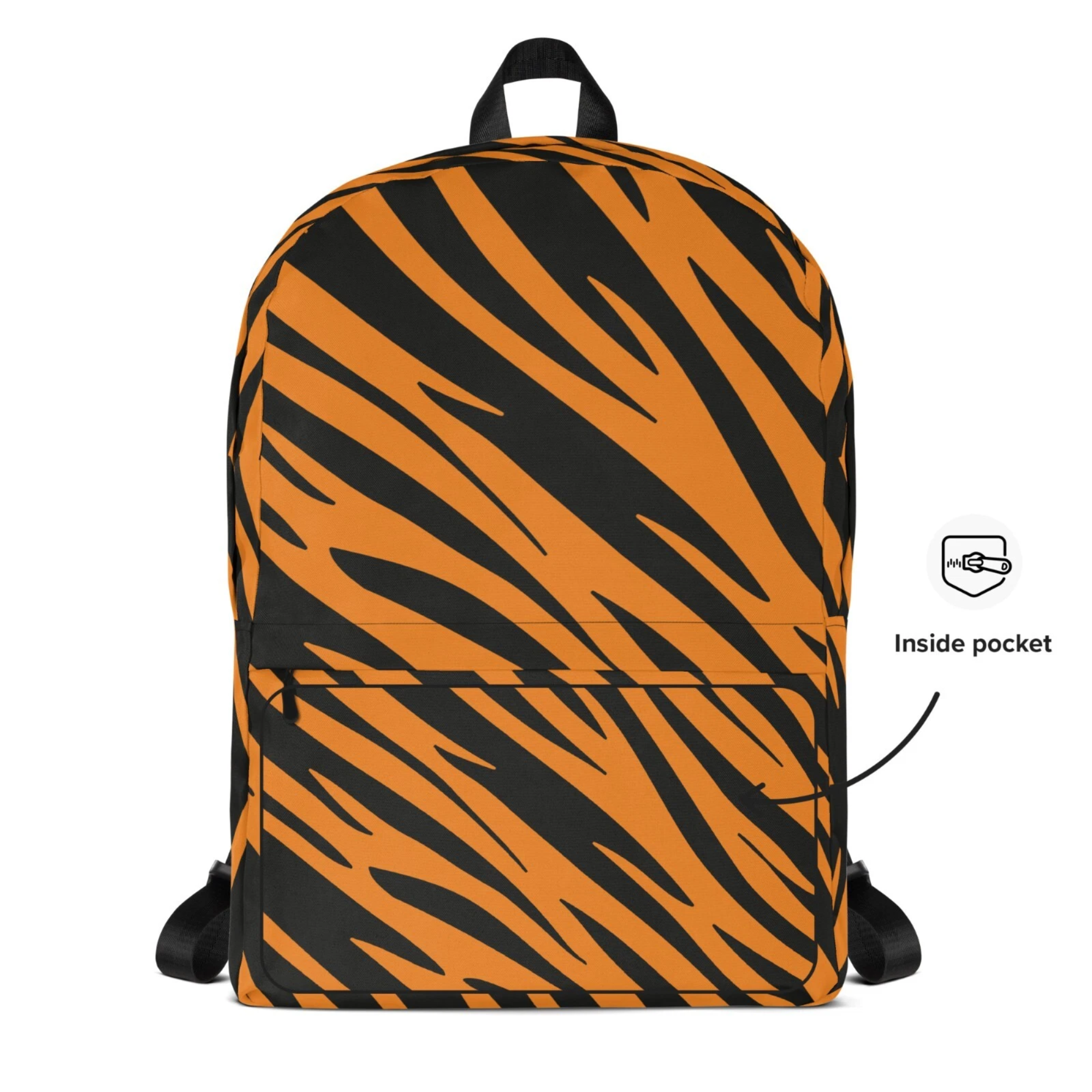 Tiger Stripe Backpack with Multiple Pockets - Image 3