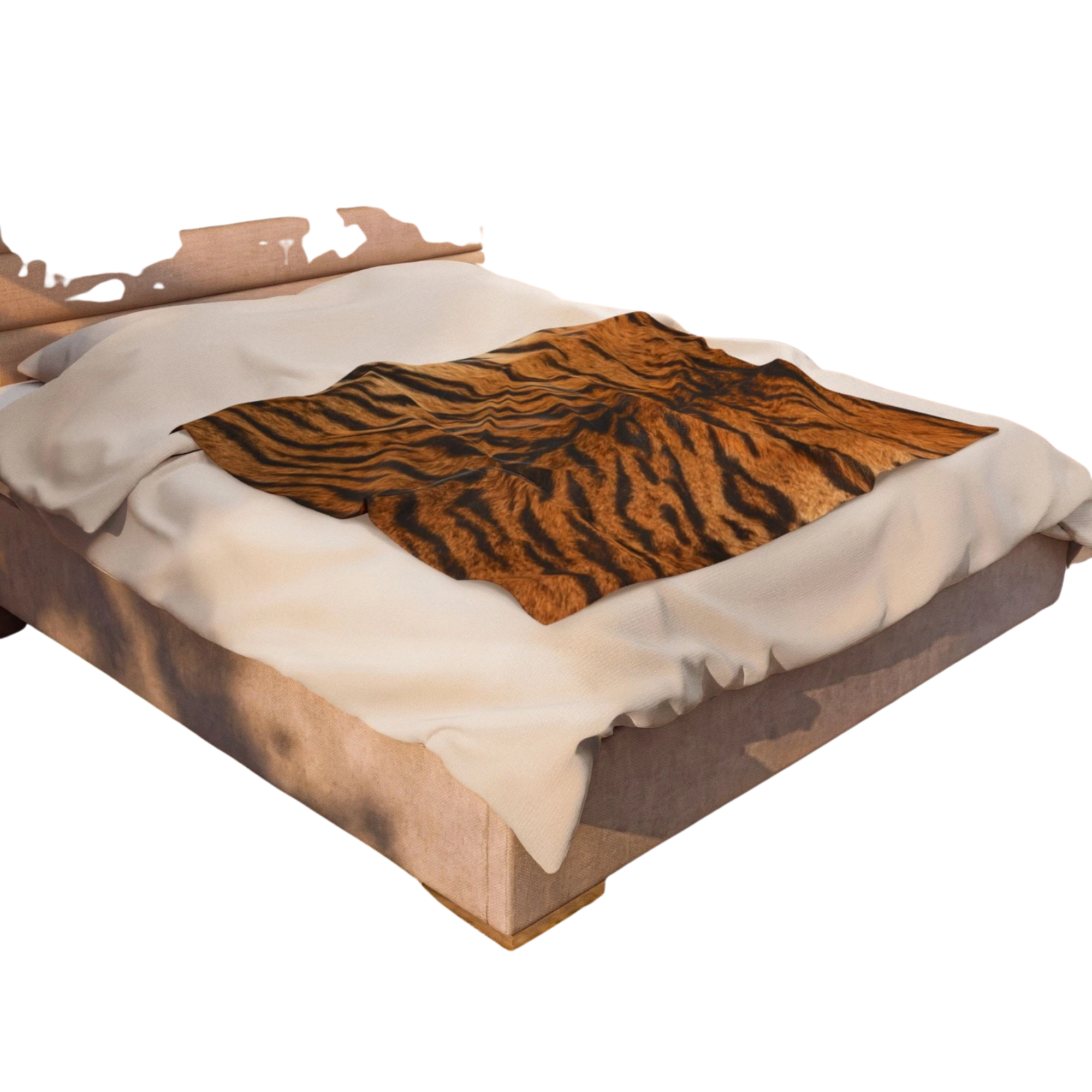 Tiger Stripe Plush Throw Blanket - Image 3