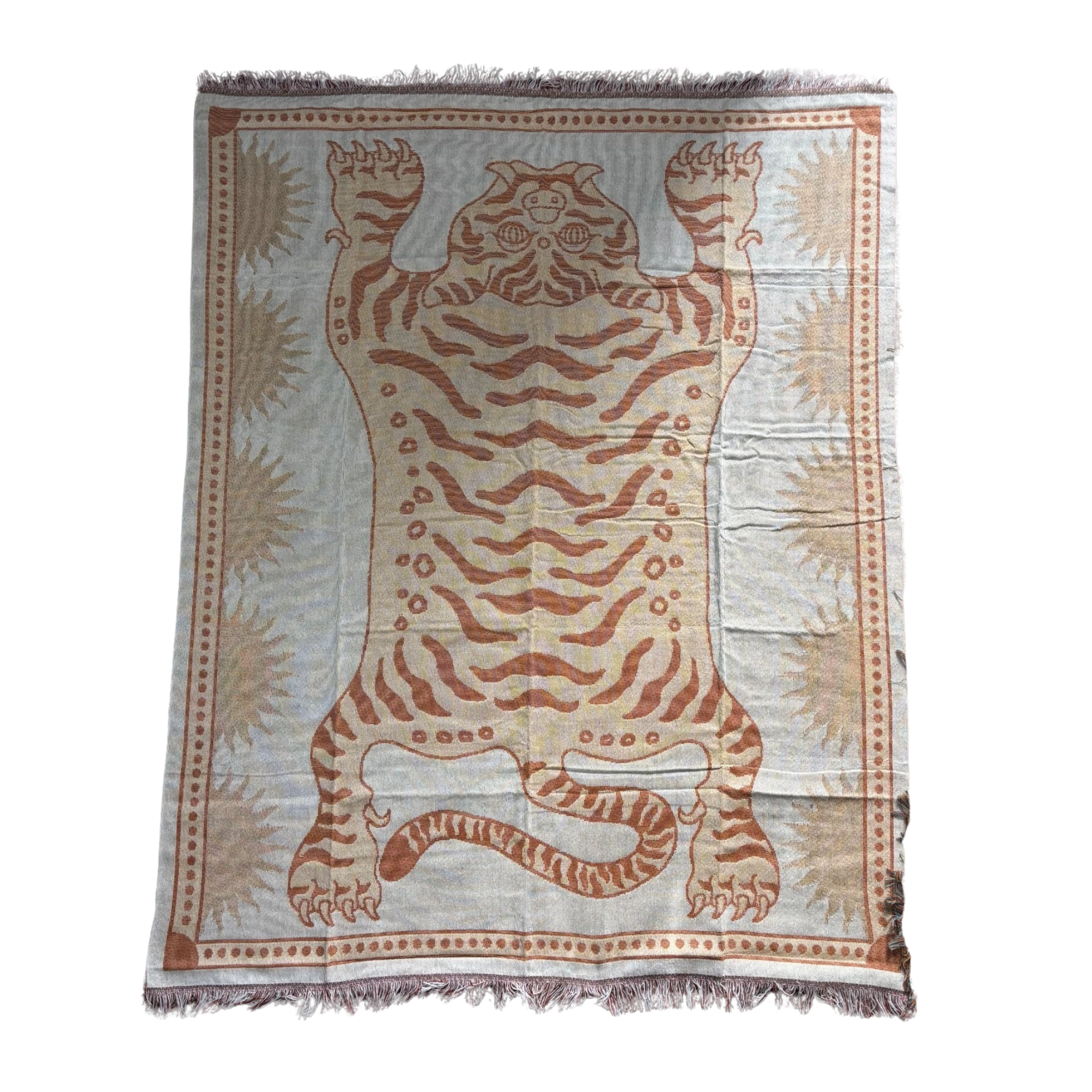 Reversible Woven Tiger Throw Blanket - Image 2