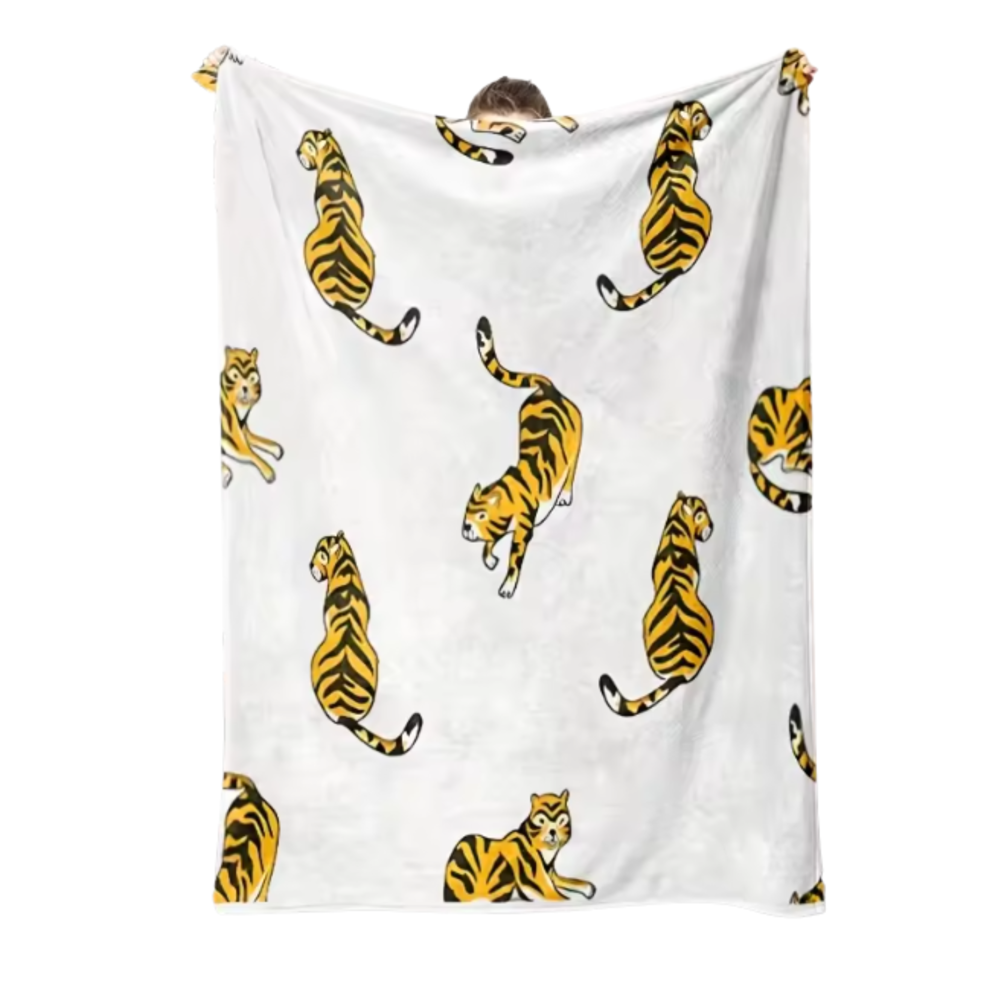 Cute Tiger Print Throw Blanket - Image 2
