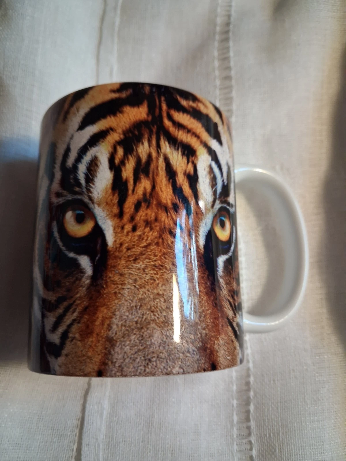 Neon Roaring Tiger Ceramic Coffee Mug