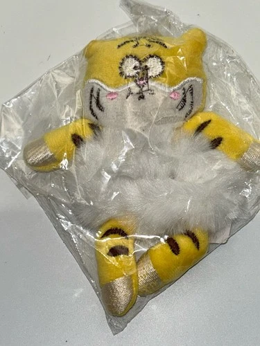 Yellow Tiger Plush Scrunchie Hair Tie